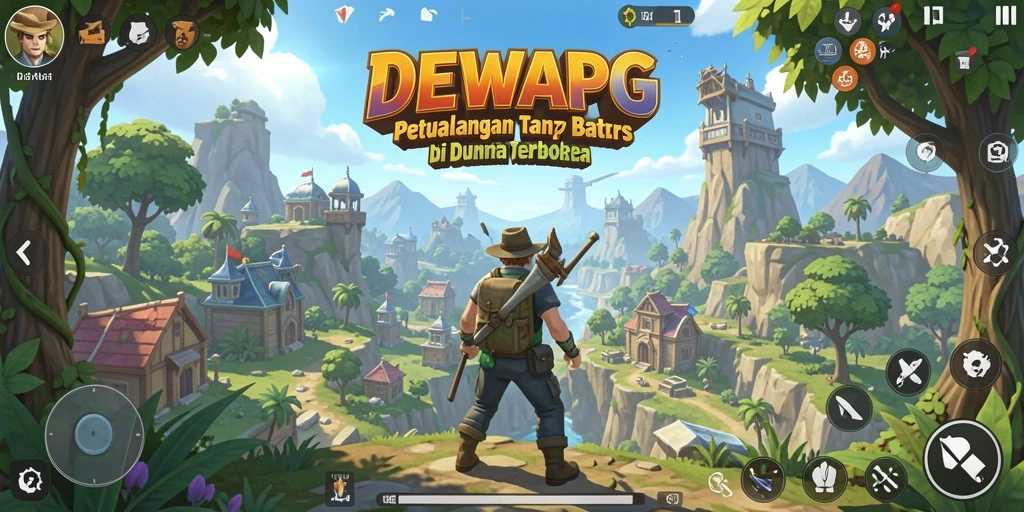 Tangkapan layar gameplay DEWAPG yang menunjukkan keindahan dunia terbuka.