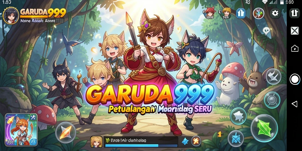 Tangkapan layar GARUDA999 menampilkan aksi permainan penuh warna dan karakter menarik.