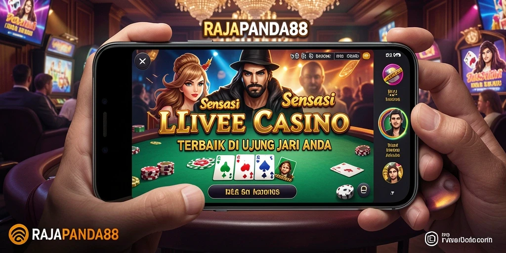 Screenshot gameplay RAJAPANDA88 menampilkan interaksi dealer dan pemain.